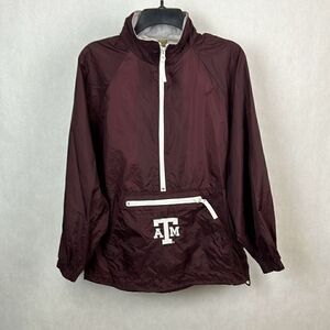 Reebok Heisman Collection Texas A&M Windbreaker Pullover Jacket Sz Large 14-16